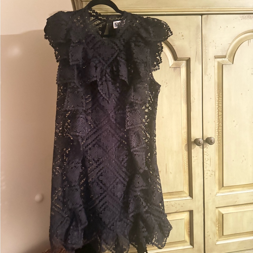 Beach Riot Elegant Black Lace  Dress with slip.  Size XL NWT